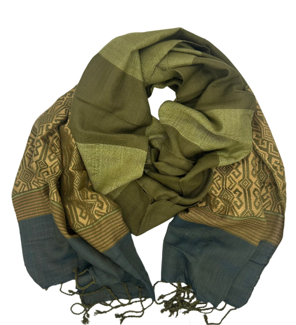 Mossy Hillside Woven Scarf