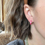 Color Chunky Huggie Hoop Earrings by Oh Clementine