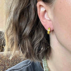 Color Chunky Huggie Hoop Earrings by Oh Clementine