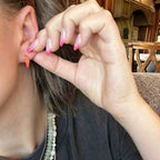 Color Chunky Huggie Hoop Earrings by Oh Clementine