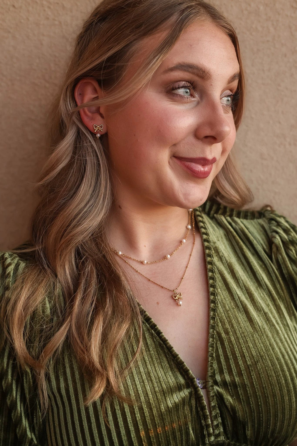 Jane Bow Necklace by Rose & Clay