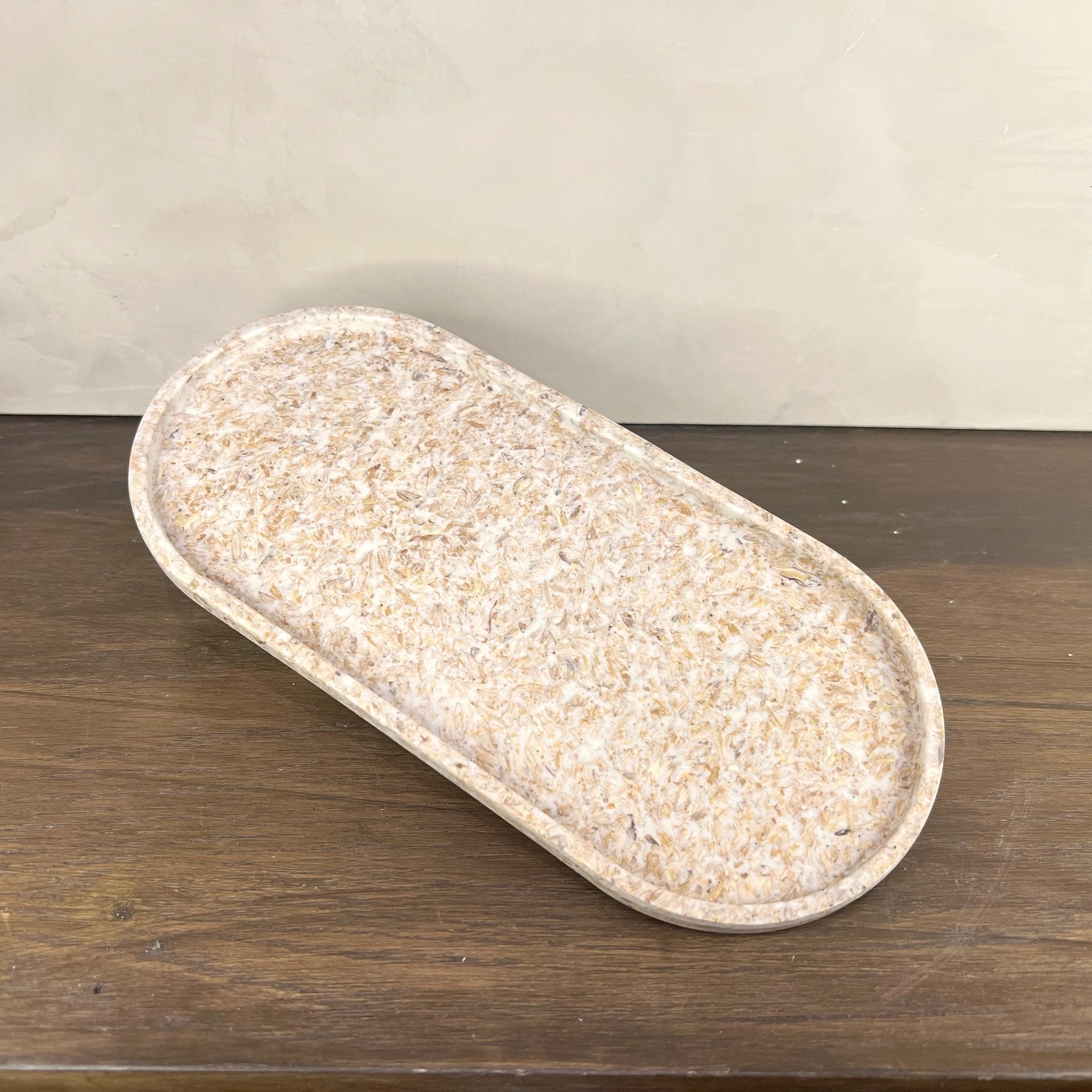 Upcycled Oval Tray: Rice Husk by Source by Studio Skara