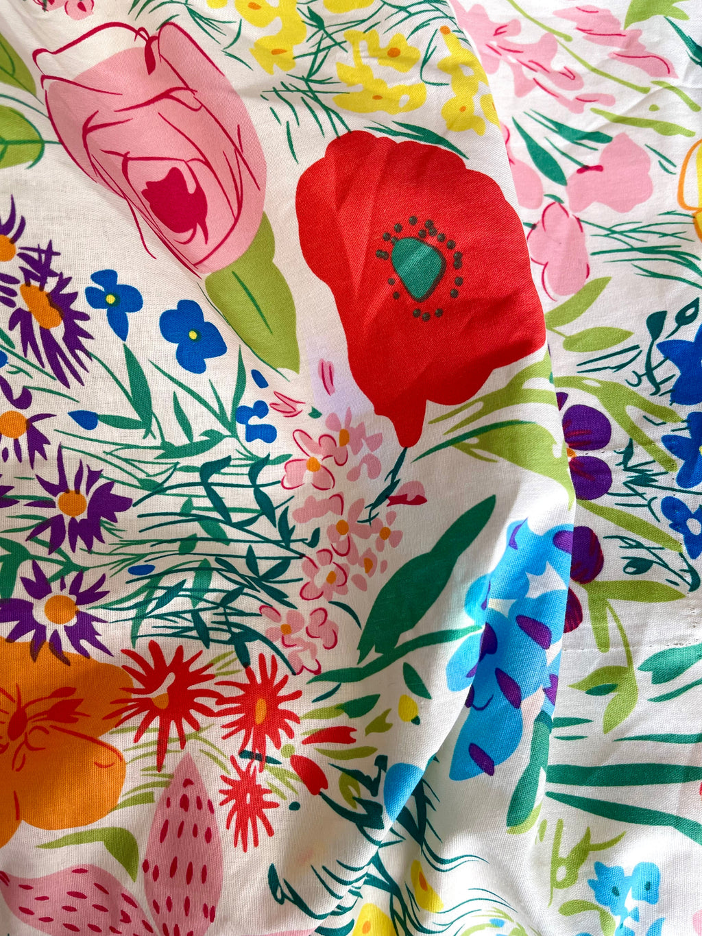 Rainbow Floral Tote Bag