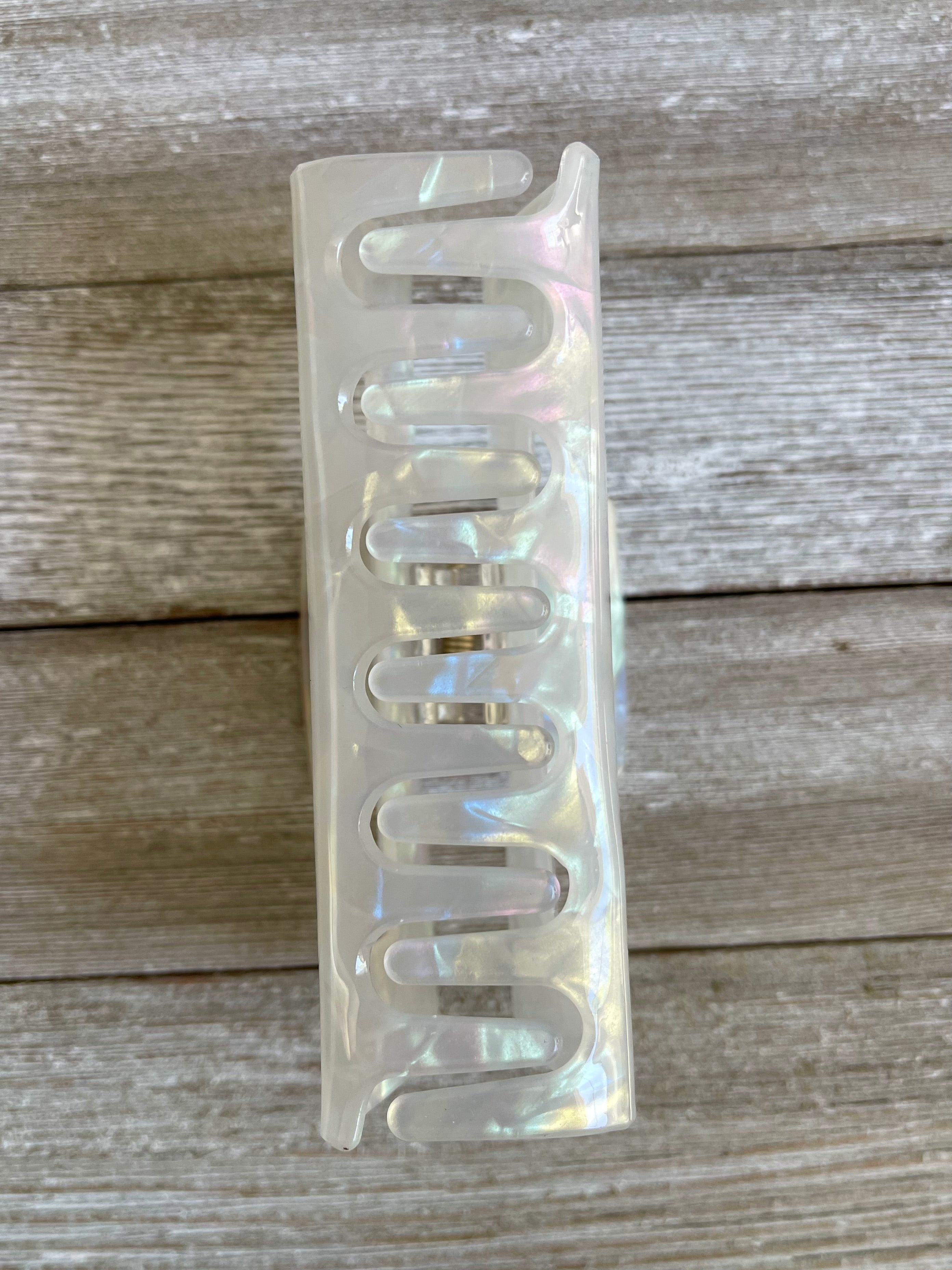 Pastel Rainbow Iridescent Acetate Hair Claw Clip