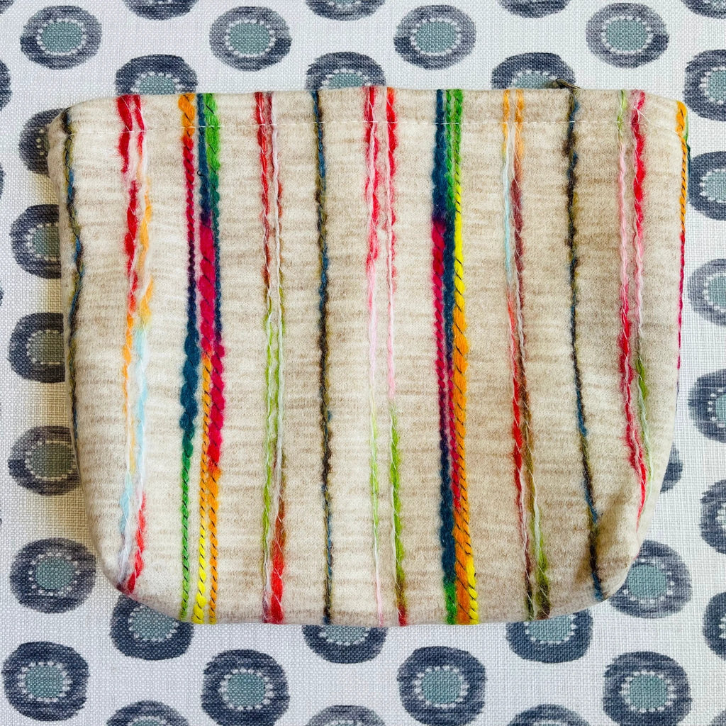 Set of 3 Rainbow Stripes Zippered Pouch Bags by Bespattered Facade