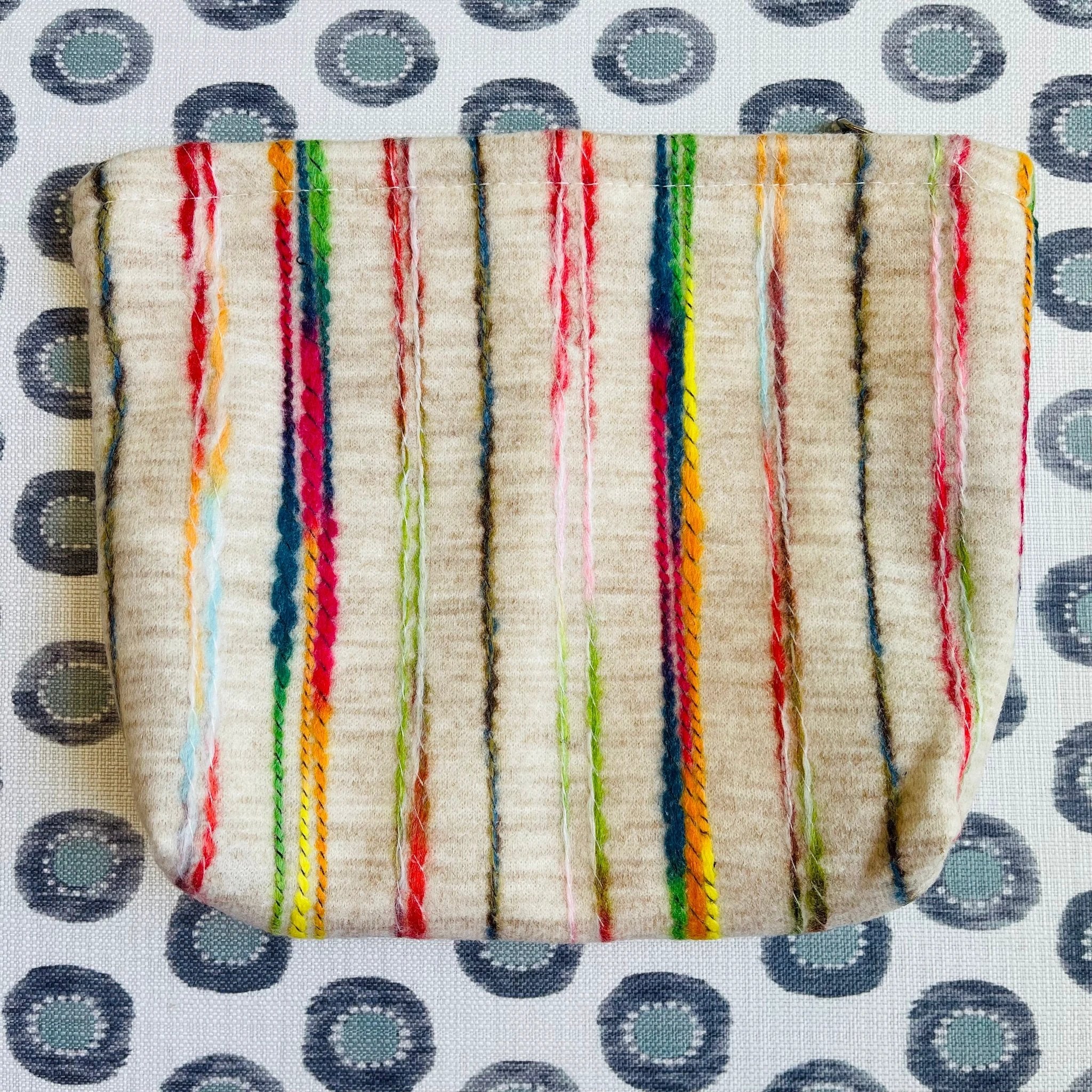 Set of 3 Rainbow Stripes Zippered Pouch Bags by Bespattered Facade