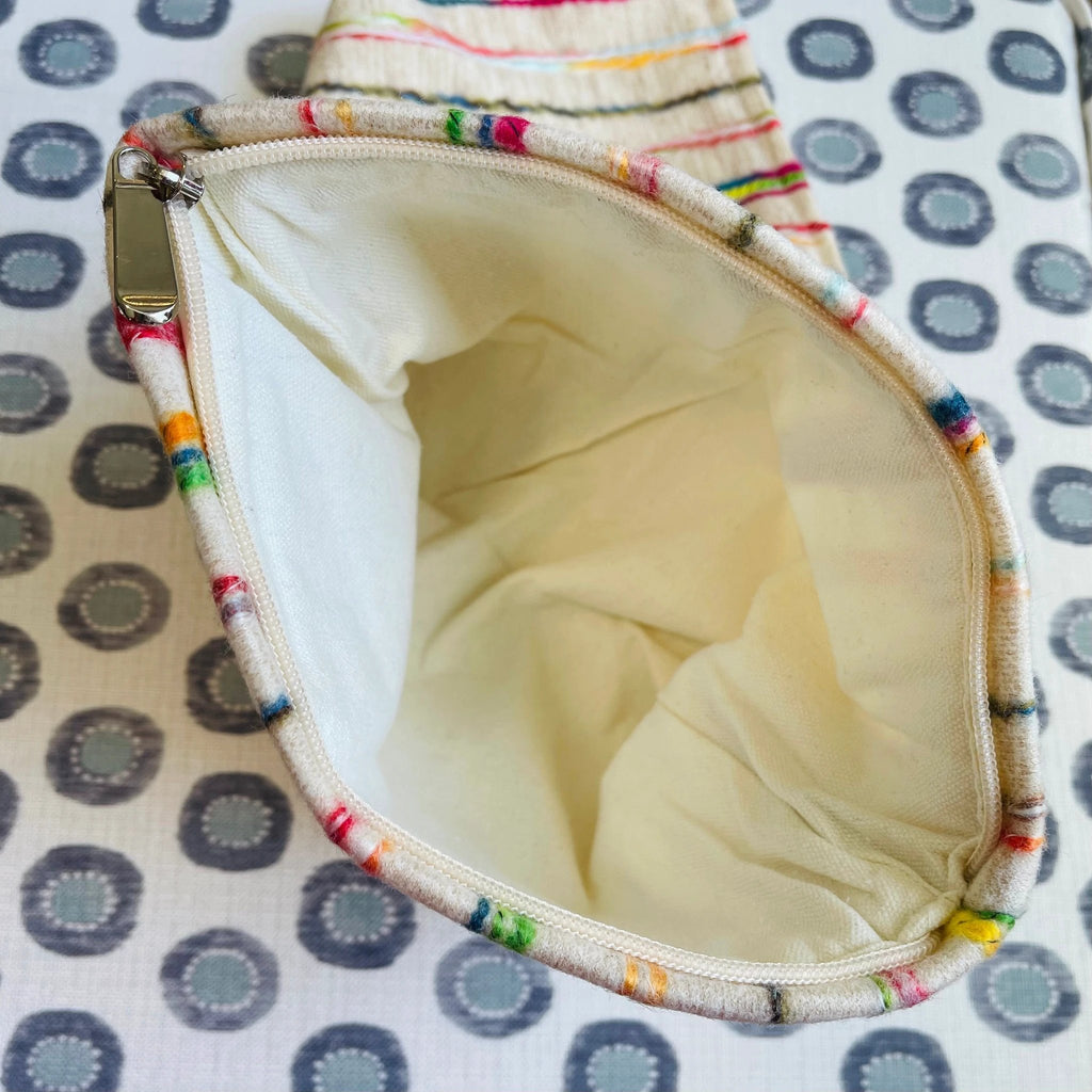 Set of 3 Rainbow Stripes Zippered Pouch Bags by Bespattered Facade