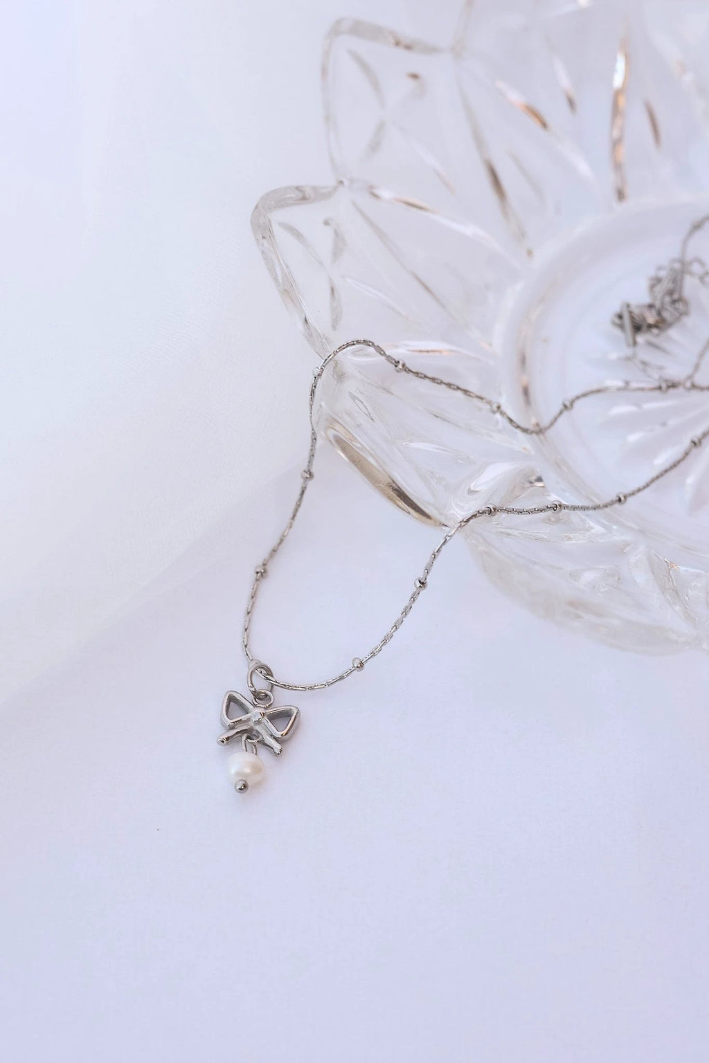 Jane Bow Necklace by Rose & Clay
