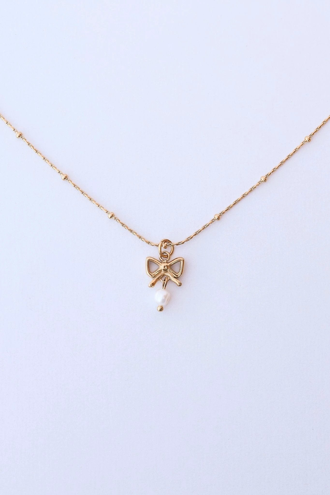 Jane Bow Necklace by Rose & Clay