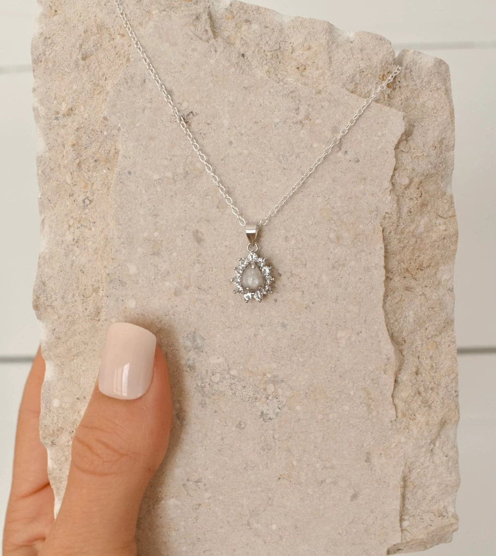 "Milan" Teardrop Necklace by Petals and Keepsakes