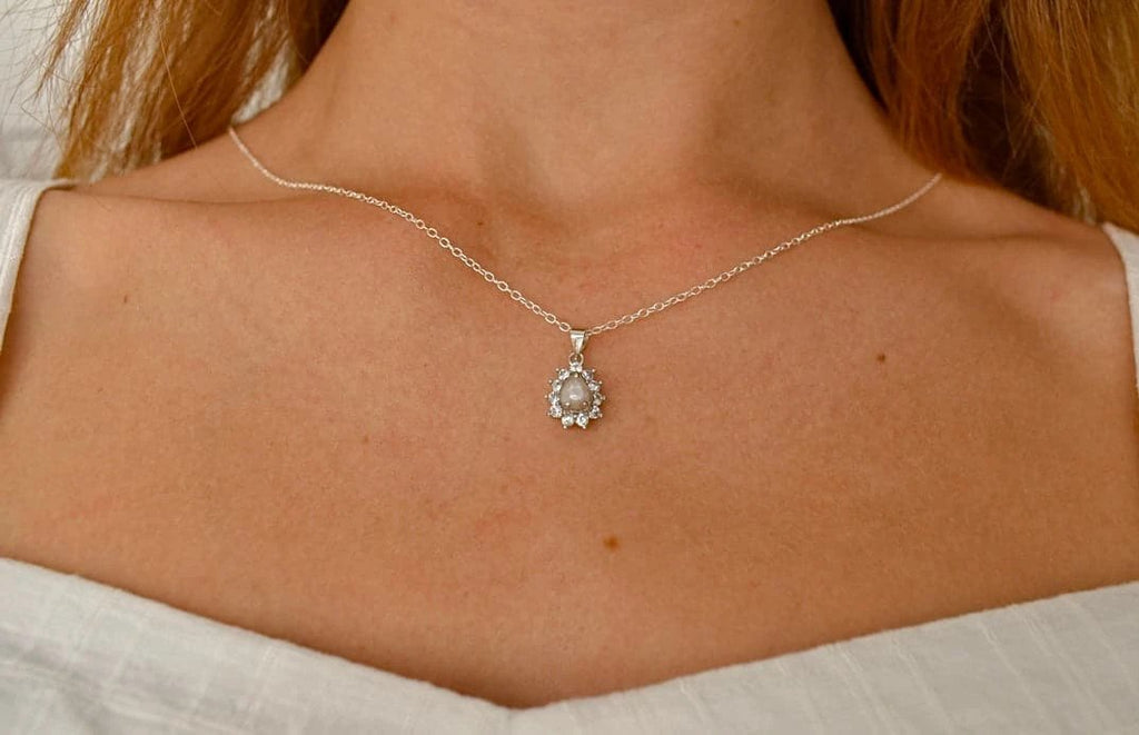 "Milan" Teardrop Necklace by Petals and Keepsakes