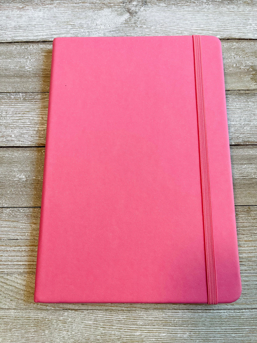 Pink Sparkly Faux Leather Glitter Lined Rainbow Hardcover Notebook