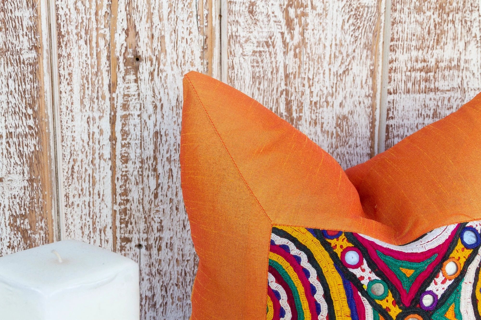 Aarvi Indian Silk Decorative Pillow Cover by DE-COR | Globally Inspired