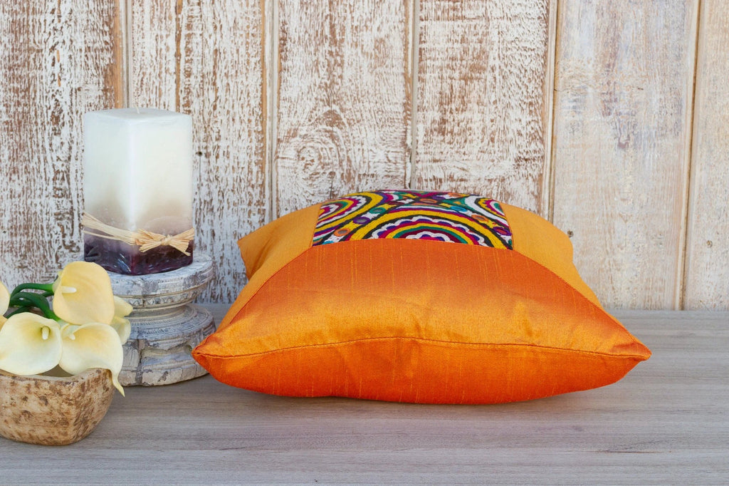 Aarvi Indian Silk Decorative Pillow Cover by DE-COR | Globally Inspired