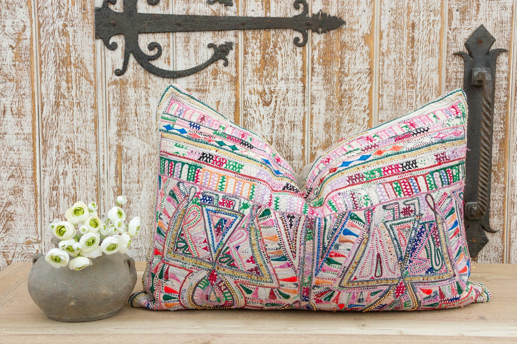 Yaasir Antique Tribal Grain Sack Pillow