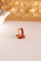 Diamond Hoop in Red