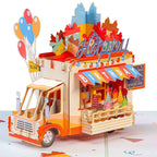 Happy Birthday Ice Cream Truck Pop Up Card by Paper Love