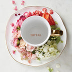 I'd Love To Be A Minimalist Gold Handle Mug | Stoneware Coffee Tea Cup | 16oz by The Bullish Store
