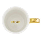 I'd Love To Be A Minimalist Gold Handle Mug | Stoneware Coffee Tea Cup | 16oz by The Bullish Store