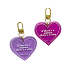 If There's A Woman There's A Way Heart Shaped Keychain by The Bullish Store