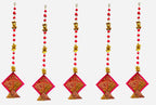 26" Long Gota Ball & Pearl Lari with Kite Tassels for Lohri or Makar Sankranti, Set of 5