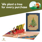 Christmas Tree Wagon Pop Up Christmas Card by Paper Love