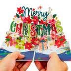 Merry Christmas Frndly Pop Up Card, 5" x 7" Cover by Paper Love