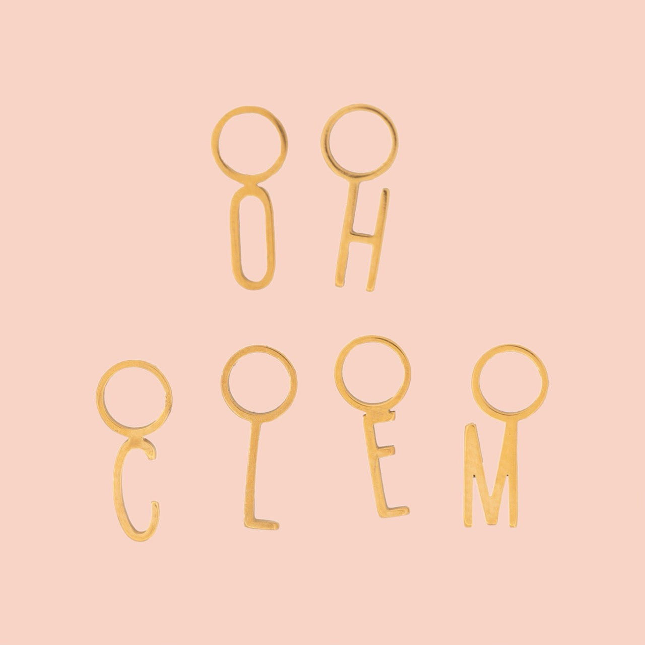 Letters Huggie Hoop Charm (Single)