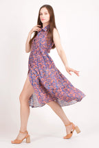 Irina Embroidered Tiered Midi Dress by Raas