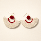 Half Moon Tassel Earrings - Thailand