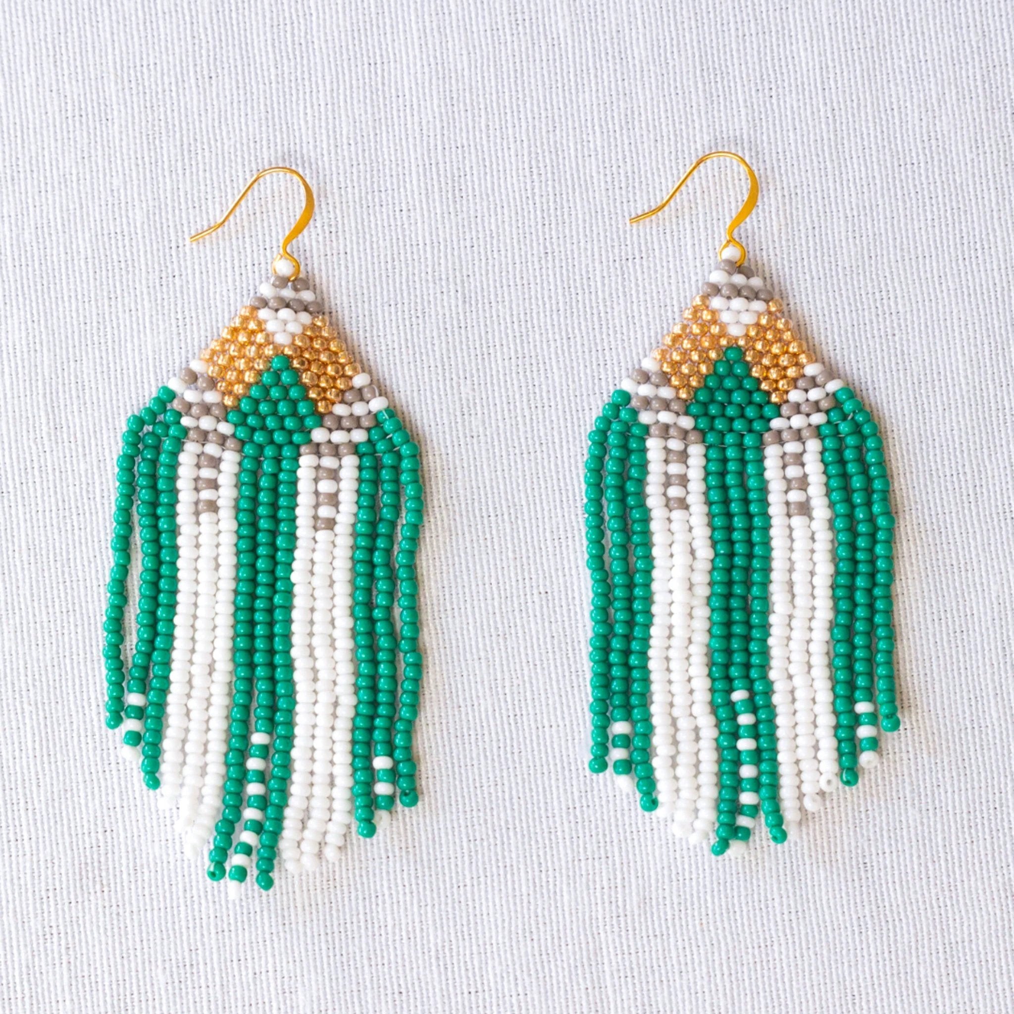 Angela Seed Bead Earrings by Upavim Crafts
