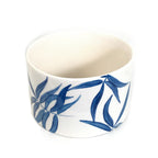 Cylinder Serving Bowl - Blue Floating Leaves