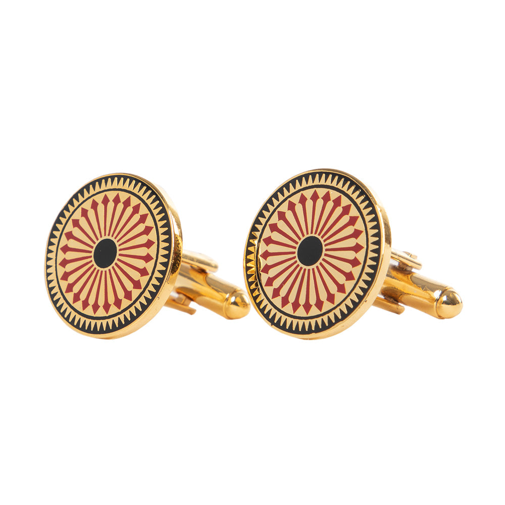 Mosaic Floor Round Cuff Links