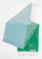 SCARF - Baby Alpaca forrest green / light blue by JAVIERA VARAS STUDIO
