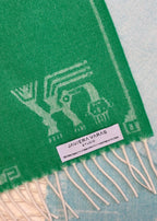SCARF - Baby Alpaca forrest green / light blue by JAVIERA VARAS STUDIO