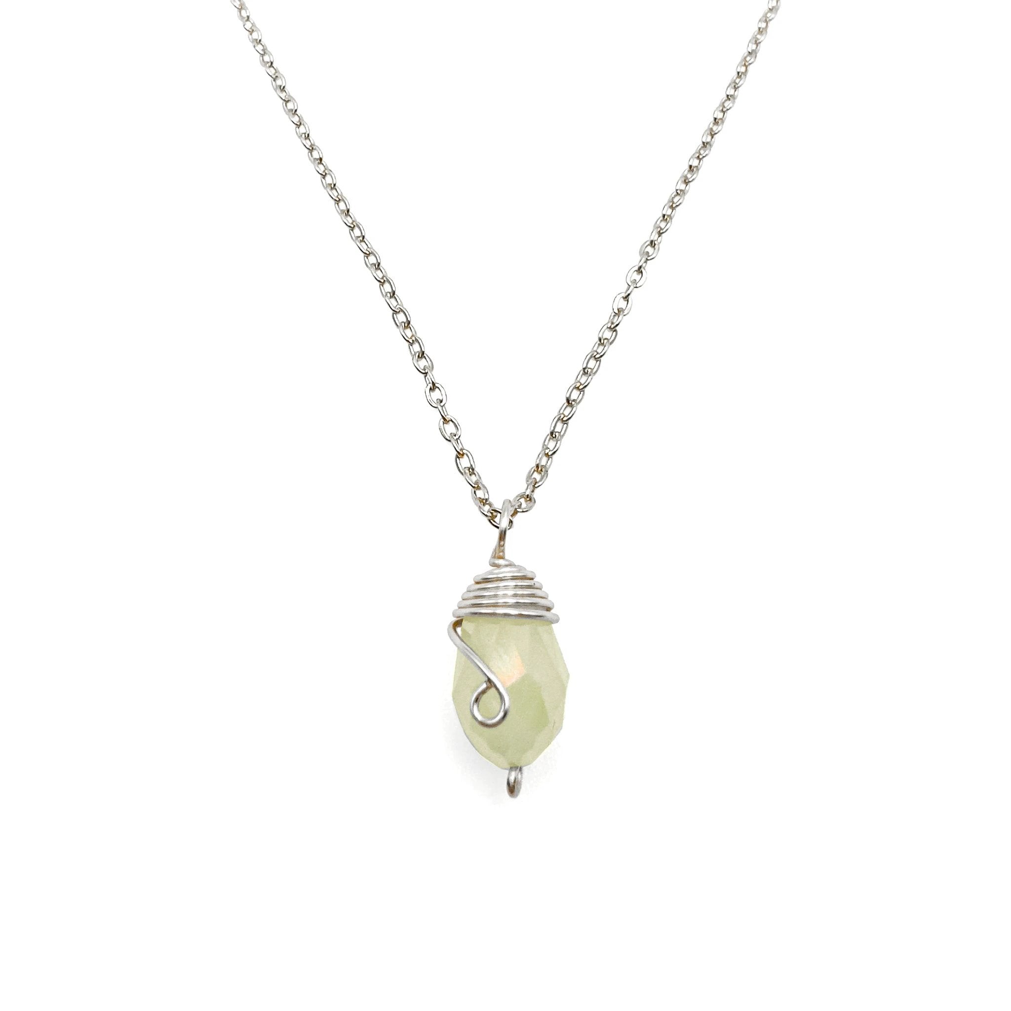Silver Birthstone necklace by Alegria Accessories Inc