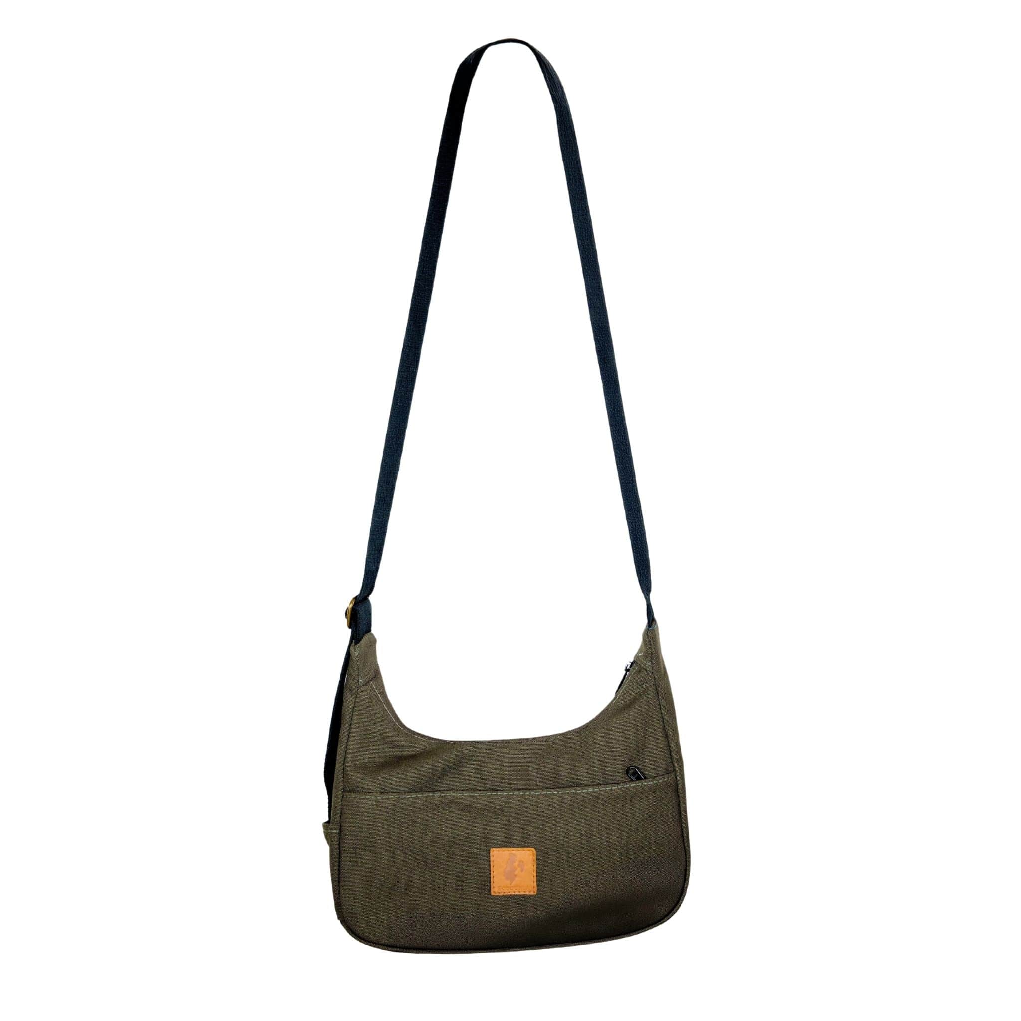 Crossbody Crescent Bag - Canvas Shoulder Bag for Women