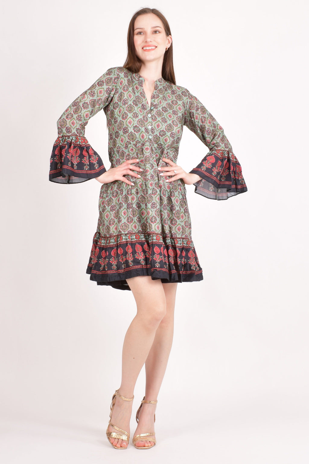 Juniper Ajrakh Print Mini Dress