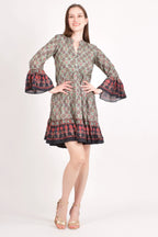 Juniper Ajrakh Print Mini Dress by Raas