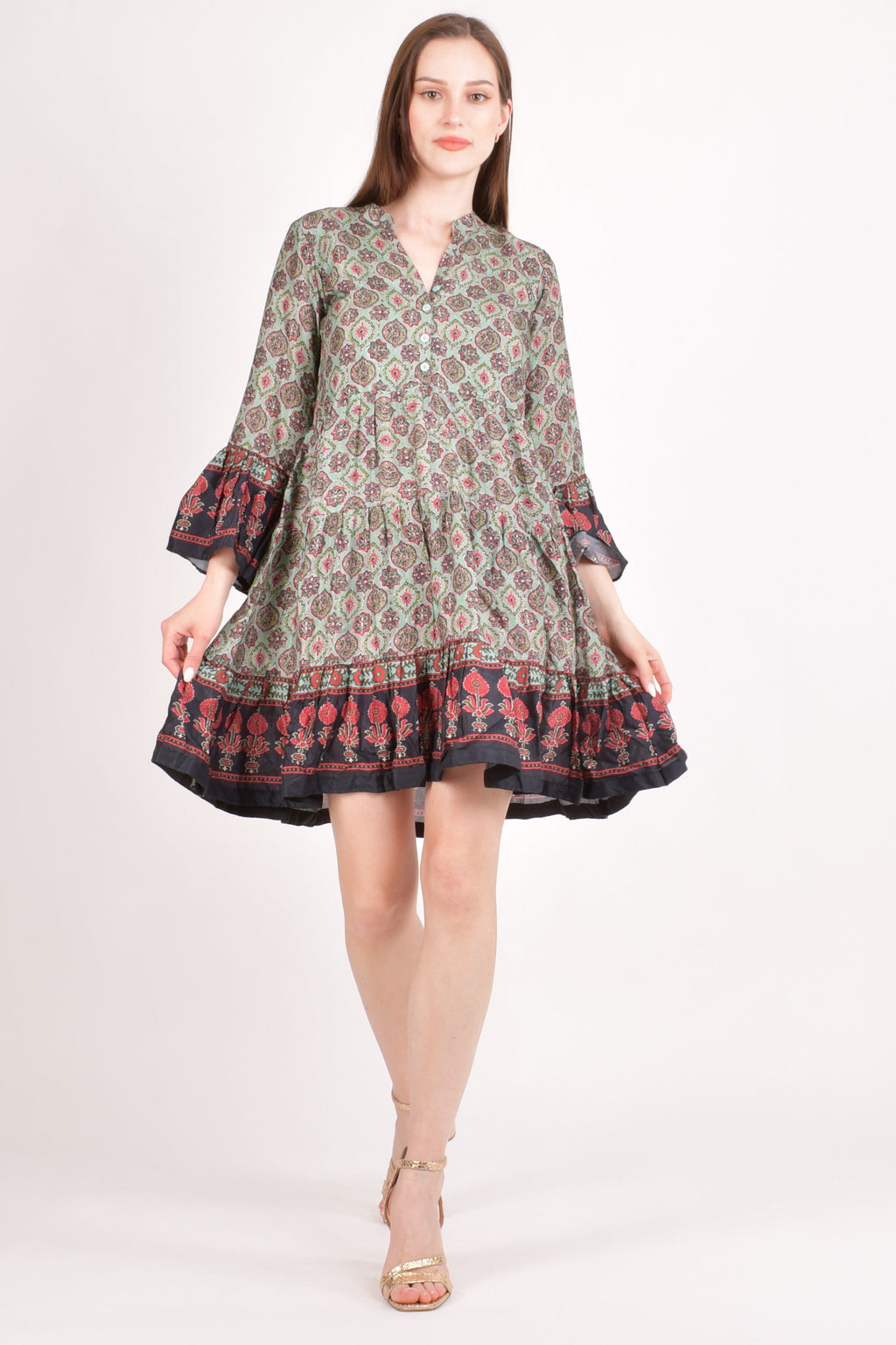 Juniper Ajrakh Print Mini Dress