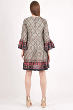 Juniper Ajrakh Print Mini Dress by Raas