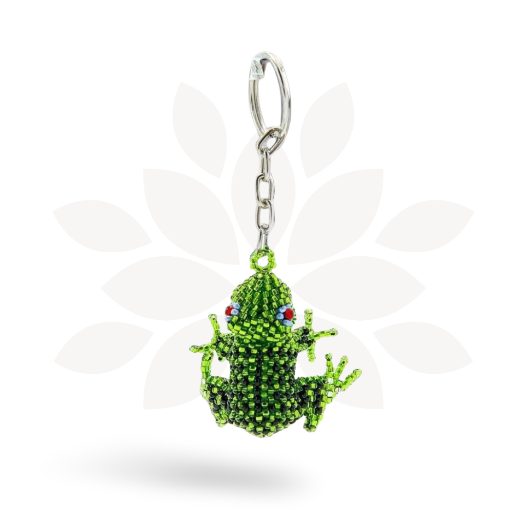 Frog Seed Bead Keychain - Mexico