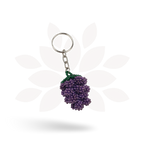 Grape Wine Lover Seed Bead Keychain - Guatemala
