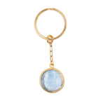 Glass Coin of Athens Key Ring (Sky-Blue Tone)