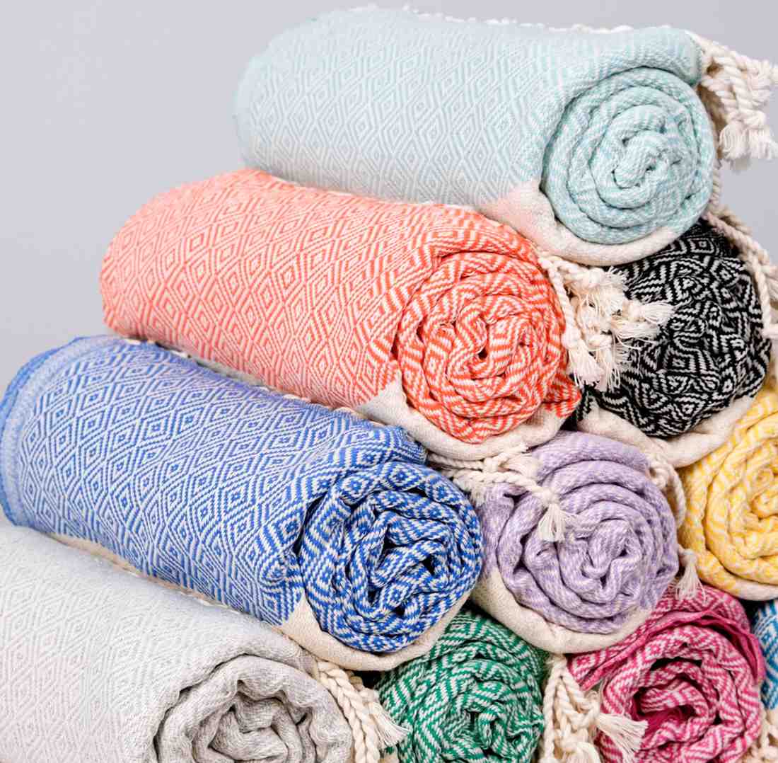 "Diamond" 100% Premium Turkish Cotton hand woven towel