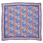 Large 39" Hand Dyed Batik Bandana, 100% Soft Cotton, Sunset Sky