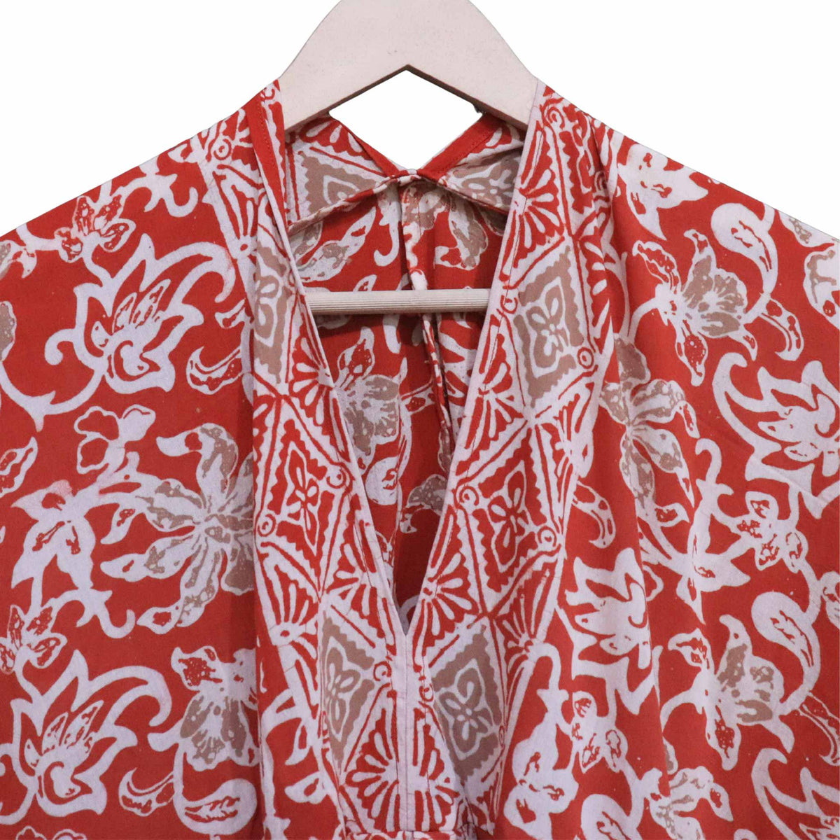 Hand Dyed Batik Kaftan Dress 100% Soft Cotton Material, Maxi, Long, Fiery Flora Dress, Caftan