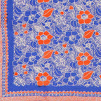 Hand Dyed Batik Bandana, 100% Soft Cotton, Sunset Sky, Blue, Orange