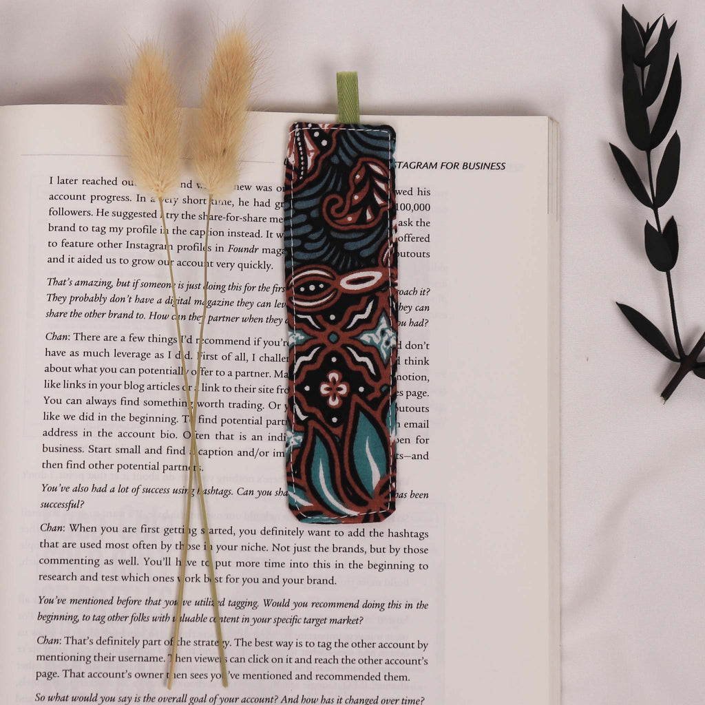 Batik Bookmark, Cotton Textile, Cloth Book Mark