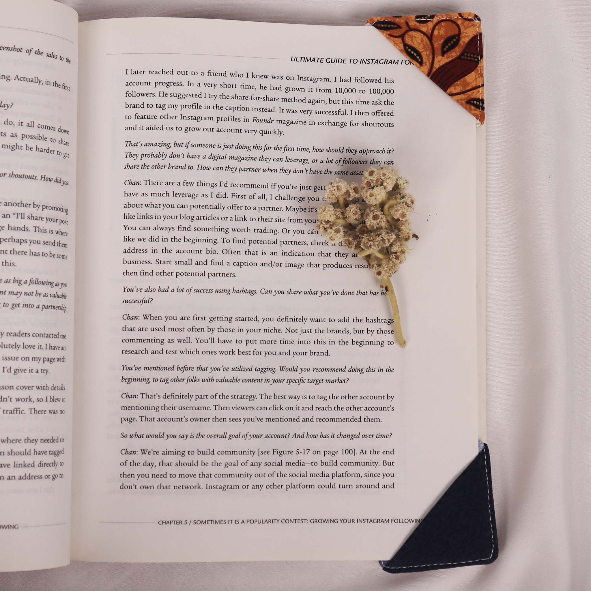 Batik Textile Cloth Corner Bookmark, Book Mark